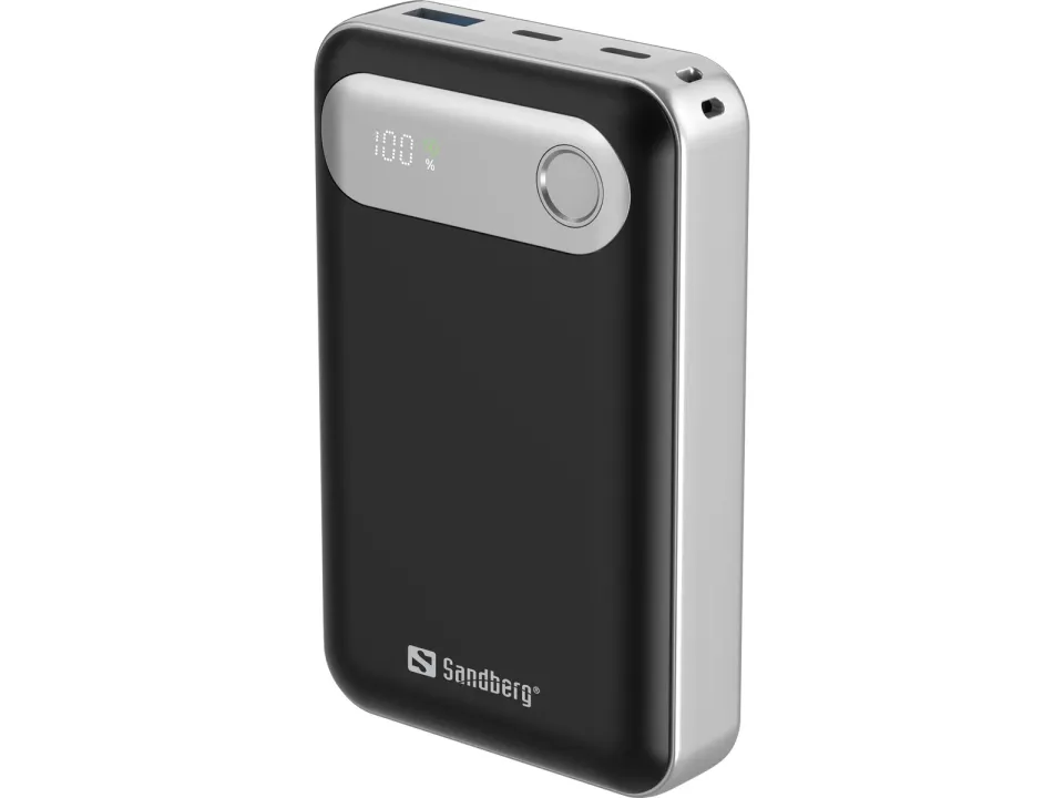 Sandberg Travel Powerbank 20000 mAh PD35W, kompaktní powerbanka s USB-C PD, černá