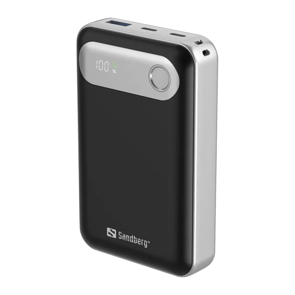 Sandberg Travel Powerbank 20000 mAh PD35W, kompaktní powerbanka s USB-C PD, černá