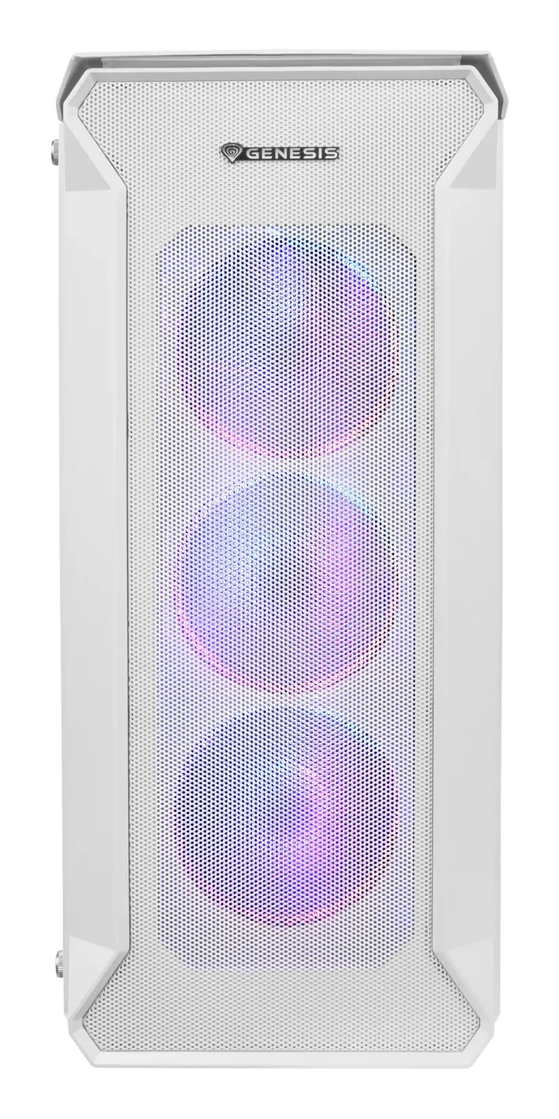 Počítačová skříň Genesis IRID 505 ARGB V2/Midi Tower/Transpar./Bílá