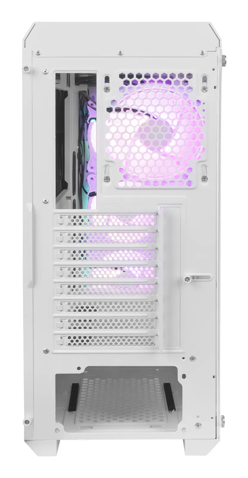 Počítačová skříň Genesis IRID 505 ARGB V2/Midi Tower/Transpar./Bílá