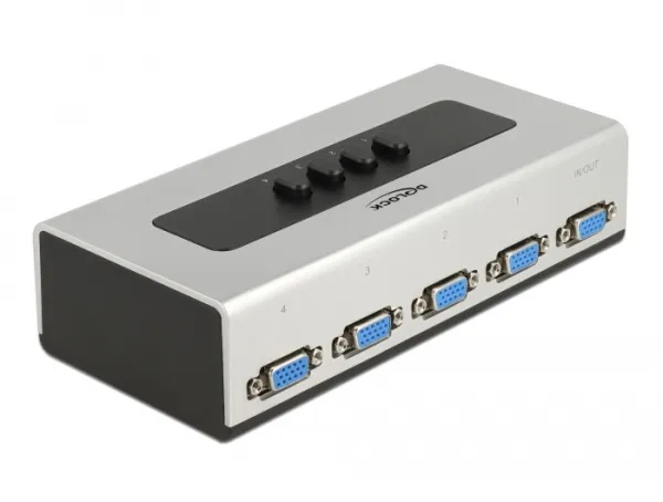 Delock VGA Switch 4-portový, manuální, obousměrný (87759)