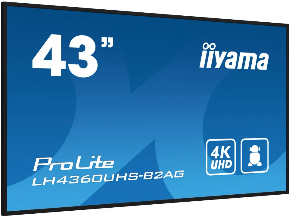 43" iiyamaLH4360UHS-B2AG:VA,4K UHD,Android,24/7