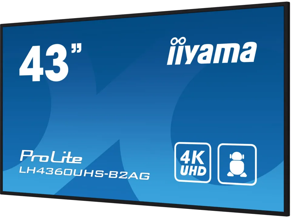 43" iiyamaLH4360UHS-B2AG:VA,4K UHD,Android,24/7