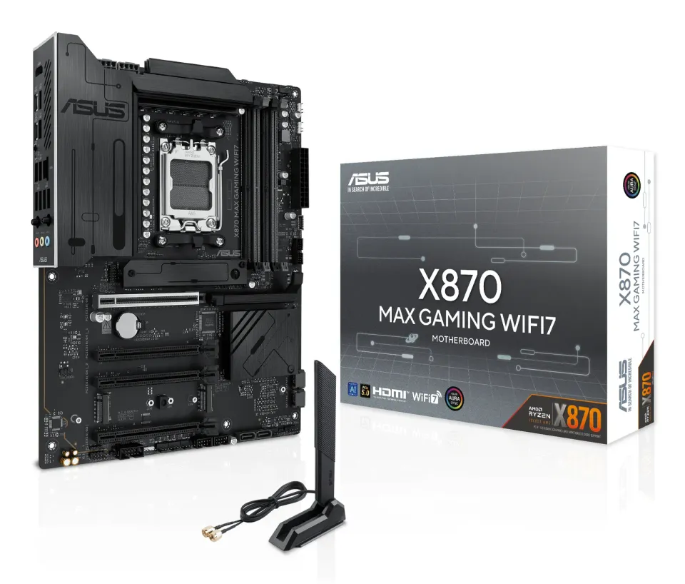 ASUS MB Sc AM5 X870 MAX GAMING WIFI7, AMD X870, 4xDDR5, 2xUSB4, 1xHDMI, WiFi