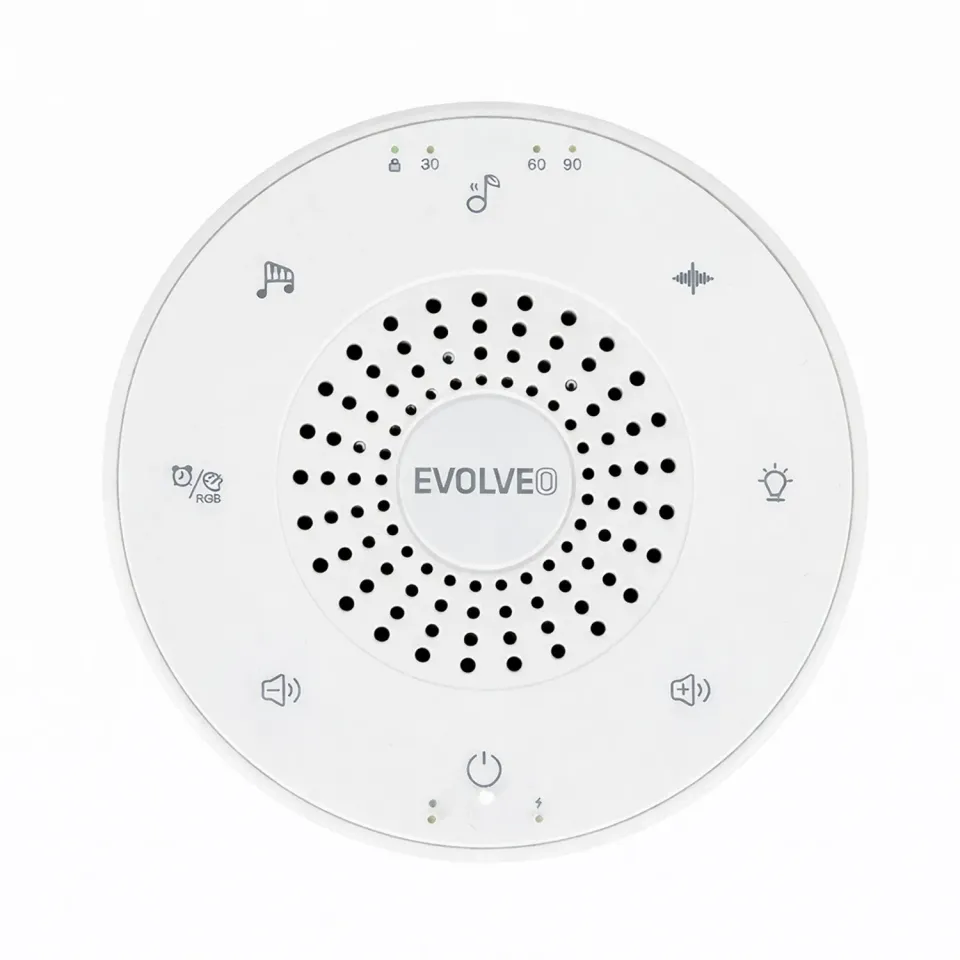 EVOLVEO Nubiloo – uspávací modul s bílým šumem, ukolébavkami a barevným světlem
