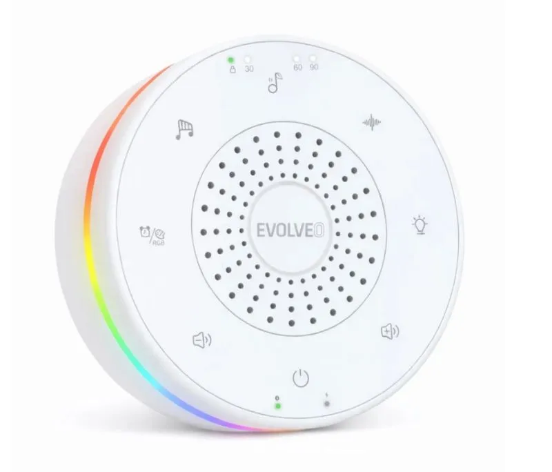 EVOLVEO Nubiloo – uspávací modul s bílým šumem, ukolébavkami a barevným světlem