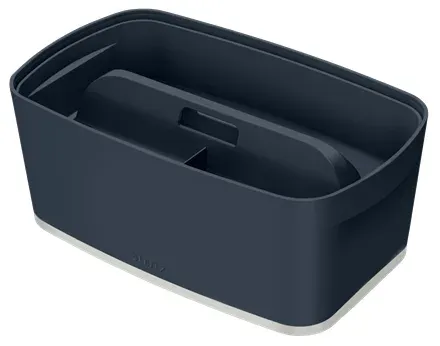 LEITZ Úložný box s víkem MyBox Cosy, velikost S, sametová šedá