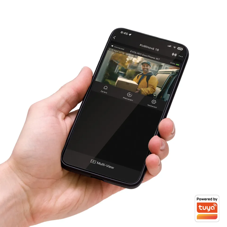 EVOLVEO DoorPhone W7, Sada domácího bezdrátového videotelefonu s WiFi černý moni
