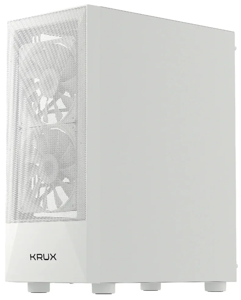 Krux skříň Vako RGB/ ATX / 2x140mm RGB fan / 1x120mm RGB fan / 2xUSB 2.0 / USB 3.0 / bílá