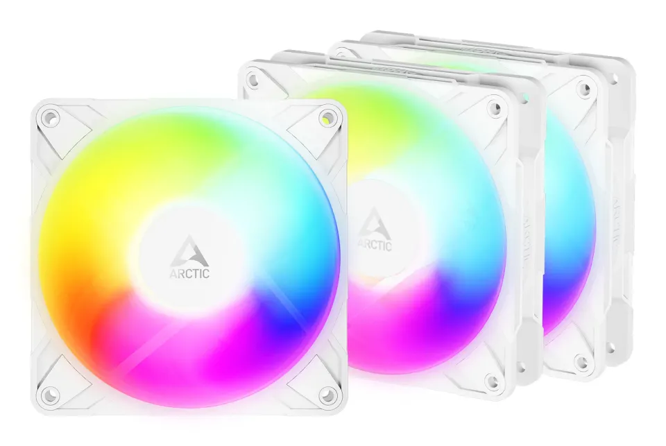 ARCTIC P12 Pro A-RGB Reverse Value pack (3 ks) ventilátor - 120mm, white