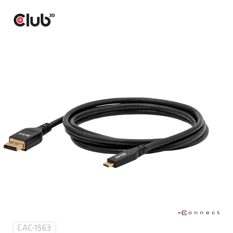 Club3D Kabel USB-C na DisplayPort 2.1 DP54 Bi-Directional, 8K120Hz, 4K480Hz, 2m