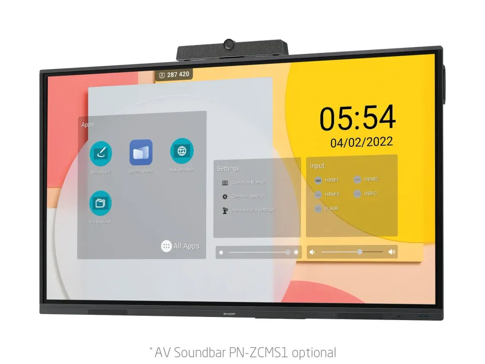 86" LED SHARP PN-L862B,3840x2160,16/7,400cd,touch