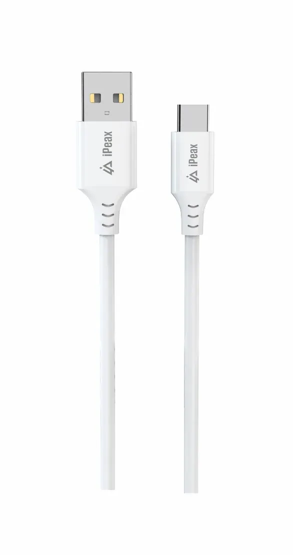 TPU KABEL USB-A / USB-C 1M, USB 2.0 BÍLÝ