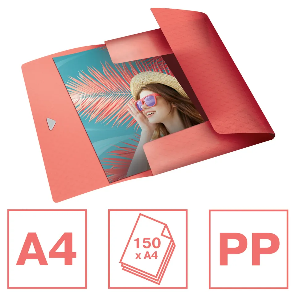 Esselte desky na dokumenty PP Colour'Breeze, korálová