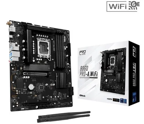 ASROCK B860 PRO-A WIFI (intel 1851, 4xDDR5, ATX, USB 3.2 G2x2, M.2 PCIe Gen5x4)