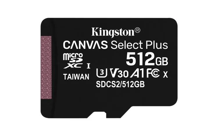 KINGSTON 512GB microSDXC CANVAS Plus Memory Card 150MB/s Read, UHS-I Speed Class