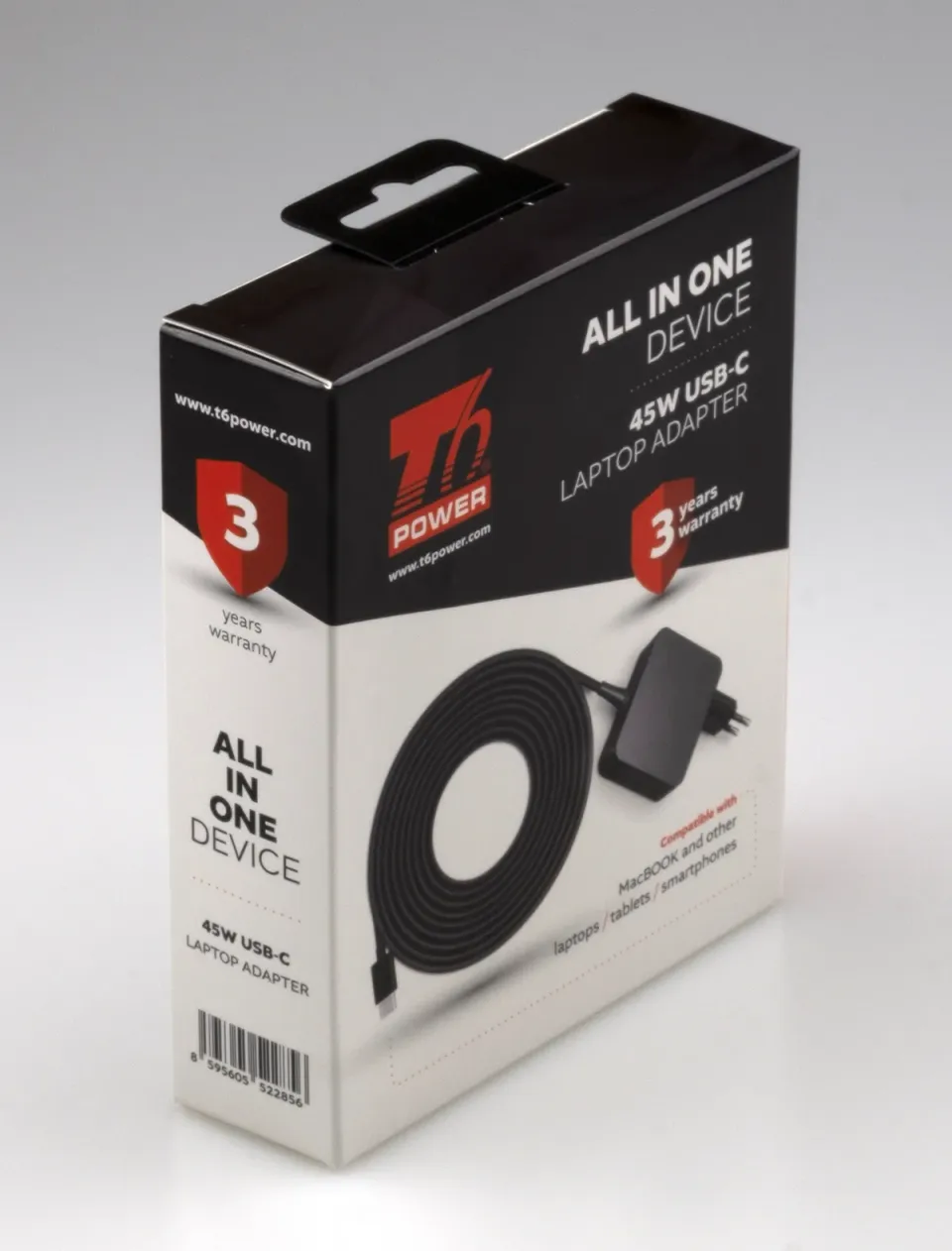 T6 Power univerzální adaptér k notebooku, 45W, USB-C