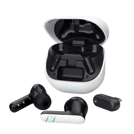 TRUST sluchátka GXT 409 Oxxie, špunty, Bluetooth, RF 2.4GHz, USB-C Přijímač, bílá