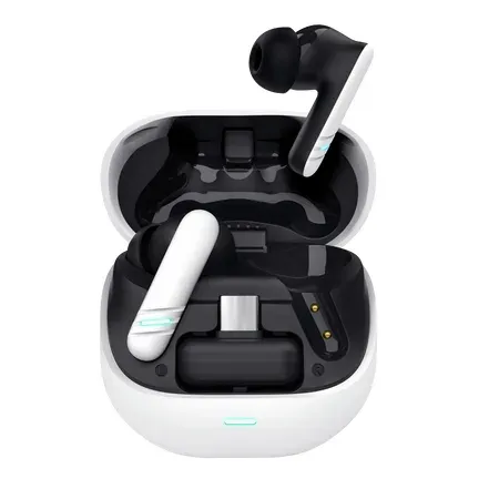 TRUST sluchátka GXT 409 Oxxie, špunty, Bluetooth, RF 2.4GHz, USB-C Přijímač, bílá