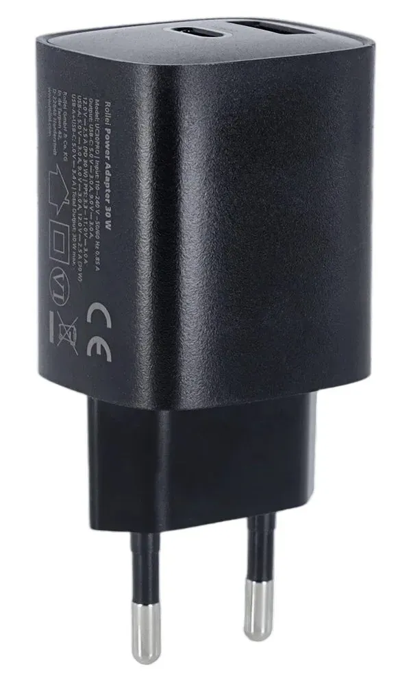 Rollei nabíjecí adapter/ 1x USB-C/ 1x USB-A/ 30 W