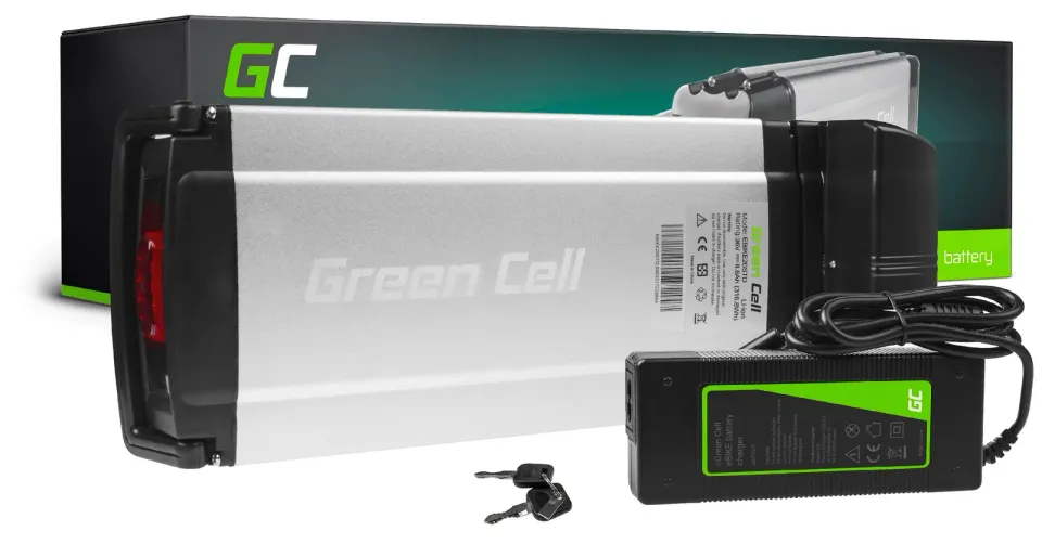 Green Cell Baterie pro elektrokolo 36V 8Ah 288Wh na Zadní nosič Ebike 4 Pin pro