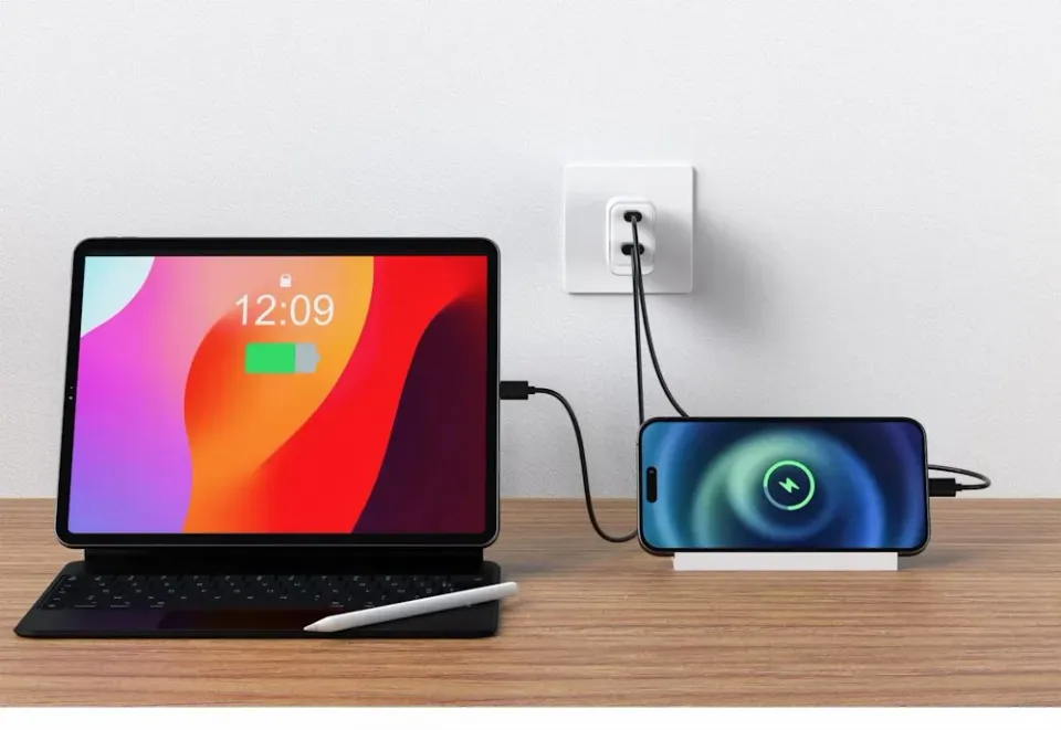 Swissten Síťový Adaptér Core GaN 1x USB-C 45W PD + 1x USB-A 18W QC Bílý