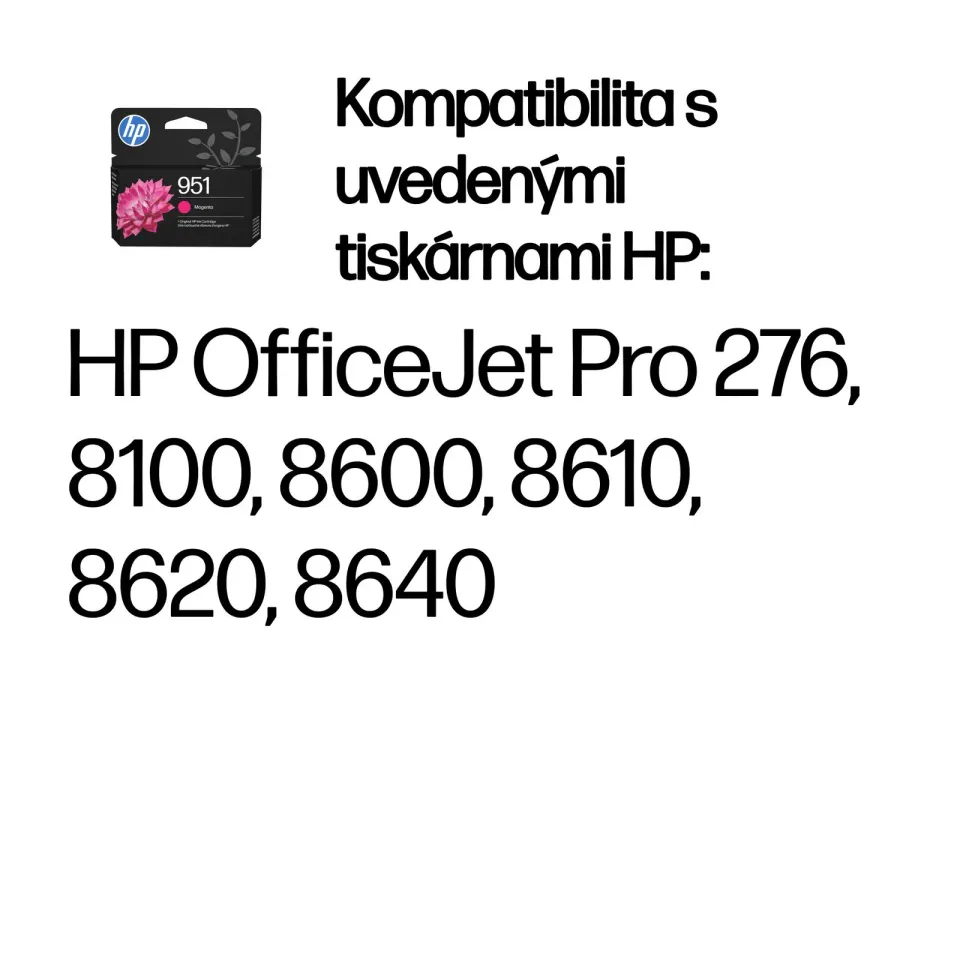 HP CN051AE originální náplň purpurová č.951 malá (cca 700 stran, magenta, pro OJ 8610, 8620)