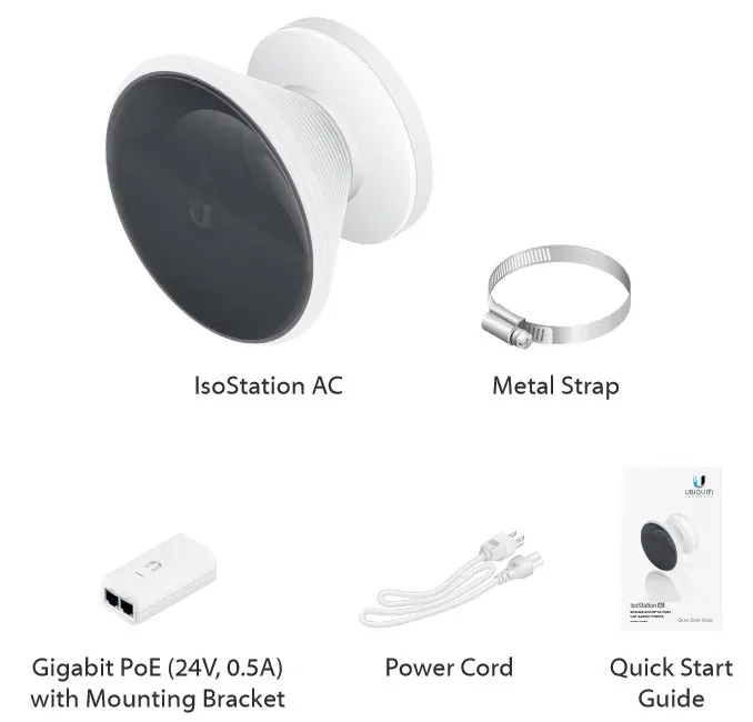 UBNT airMAX IsoStation IS-5AC [AP/Client 450+Mbps, 256QAM, horn anténa 45°, 14dBi, airMAX ac]