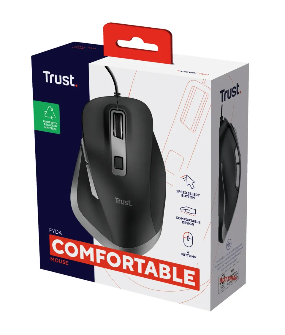 TRUST myš Fyda Mouse Eco, optická, USB