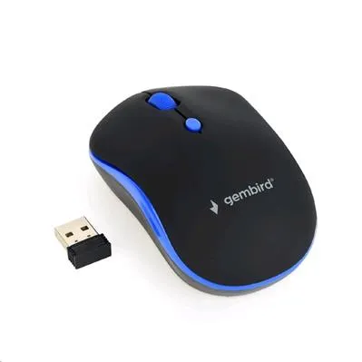 Gembird Myš MUSW-4B-03-B, černo-modrá, bezdrátová, USB nano receiver