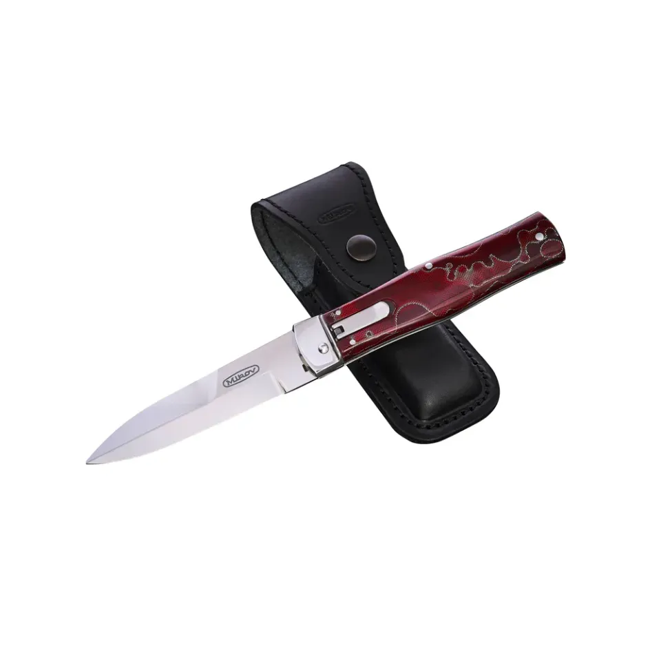 Vyhazovací nůž PREDATOR - ocel N690 241-BRa-1 RAFFIR barevné provedení červená