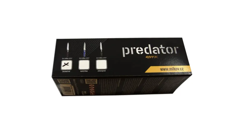 Vyhazovací nůž PREDATOR - ocel N690 241-BRa-1 RAFFIR barevné provedení červená