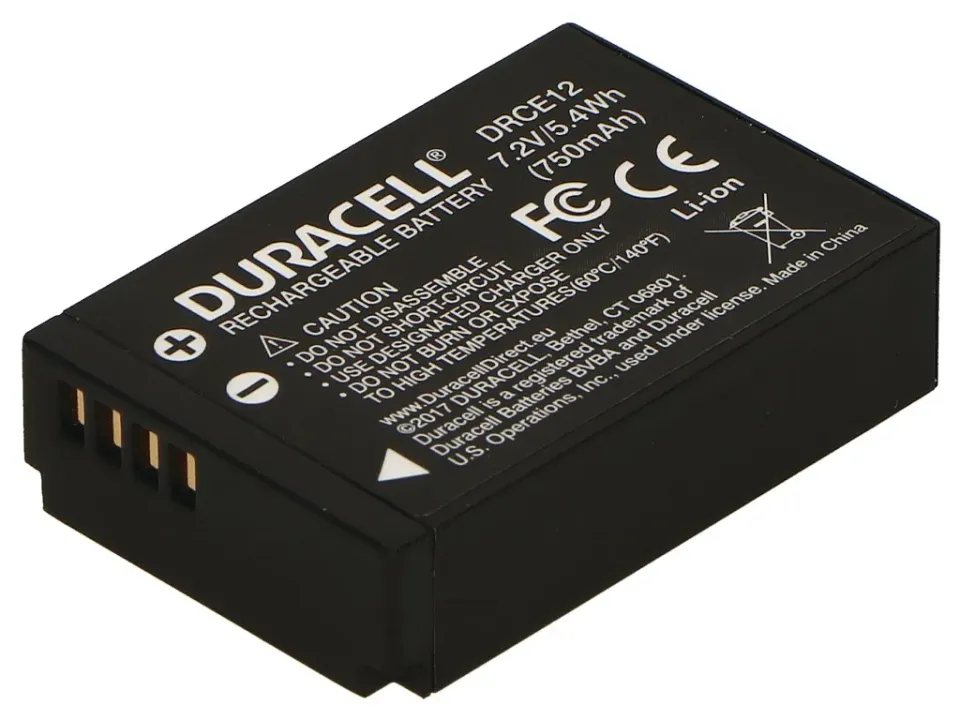 DURACELL Baterie - DRCE12 pro Canon LP-E12, černá, 600mAh, 7.2V