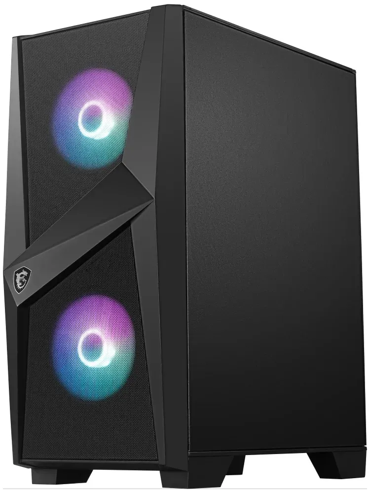 MSI skříň MAG FORGE 100R/ bez zdroje/ levé temperované sklo/ 2x 120 mm A-RGB fan/ 2x USB3.0/ 1x 120 mm fan/ černá
