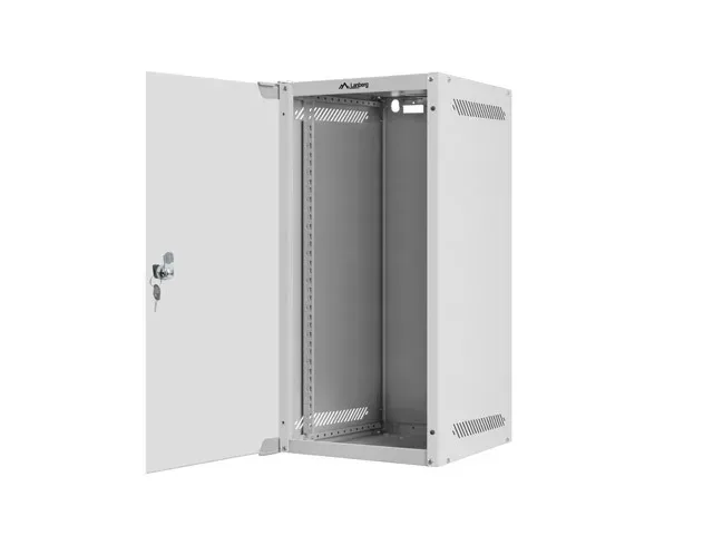 LANBERG RACKOVÁ SKŘÍŇ 10" NÁSTĚNNÁ 12U/280X310 (FLAT PACK) S PROSKLENÝMI DVEŘMI ŠEDÁ