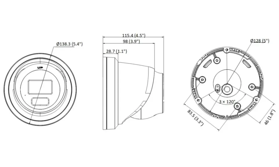 Hikvision DS-2CD2347G2H-LIU(2.8mm)(eF) - 4MPix IP Turret Hybrid ColorVu AcuSense kamera; WDR 130dB, mikrofon, IP67