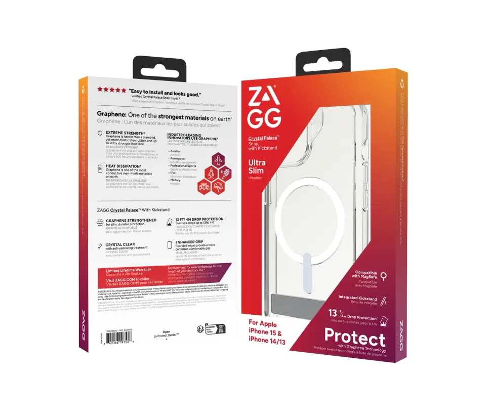 ZAGG kryt Crystal Palace Snap Kickstand iPhone 15/14/13
