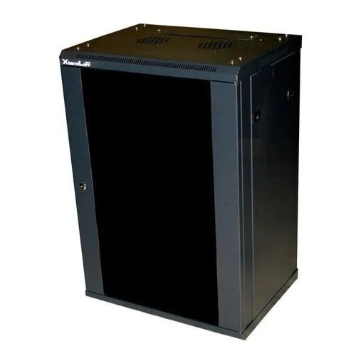 XtendLan 15U/600x450, na zeď, jednodílný, skleněné dveře (WS-15U-64-BLACK-P)