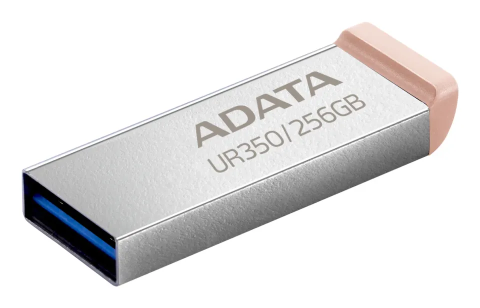 ADATA Flash Disk 256GB UR350, USB 3.2, stříbrno-hnědá