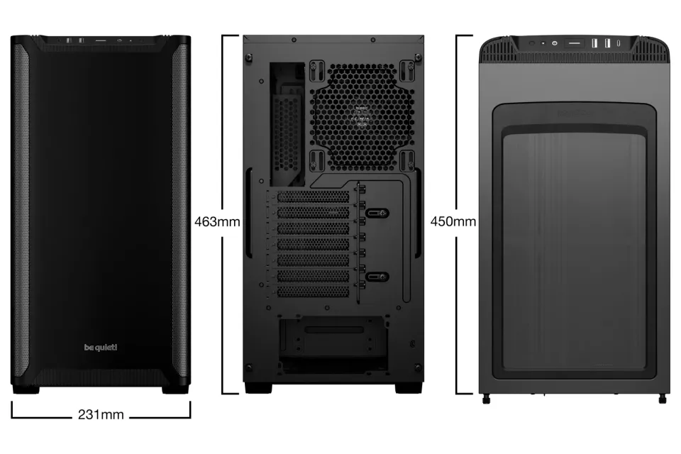 Be quiet! skříň PURE BASE 501 / ATX / 2x140mm fan / USB-C / černá