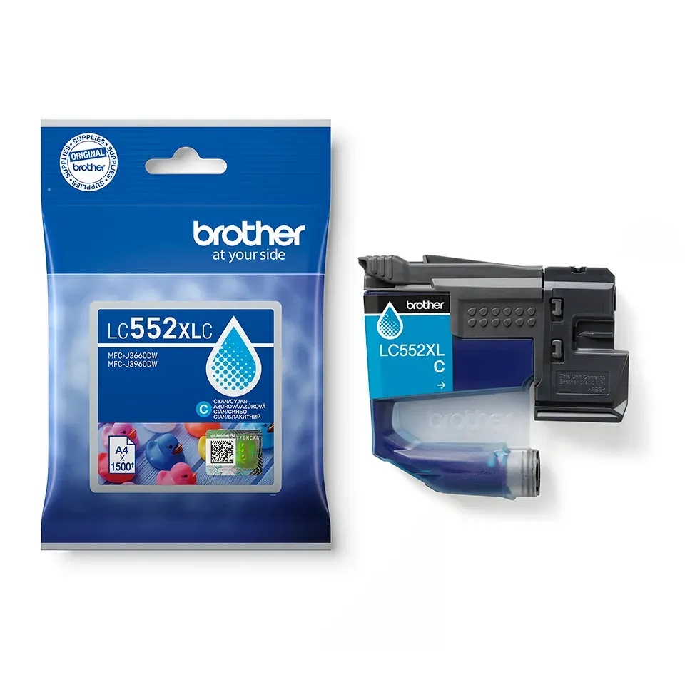Brother LC552XLC (inkoust cyan, 1500 str.)