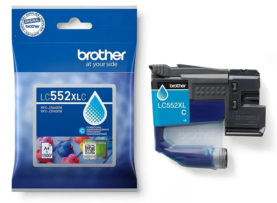 Brother LC552XLC (inkoust cyan, 1500 str.)