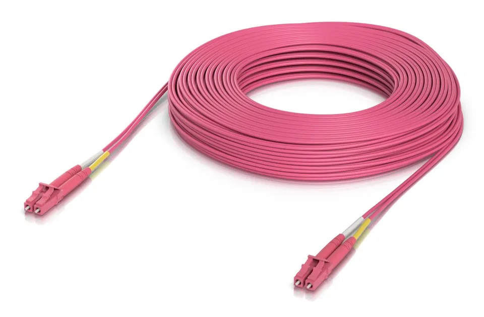 Ubiquiti OM4 Duplex LC UPC Fiber Patch Cable 30m - Multi-mode patch kabel, duplex LC, délka 30m
