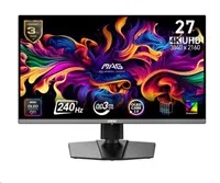 MSI LCD MAG 272UP QD-OLED X24, 26.5", QD-OLED, 4K UHD, 240Hz, 0.03ms, Black, 3R