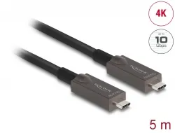 Delock Aktivní optický kabel USB-C Video + Data + PD, délka 5 m
