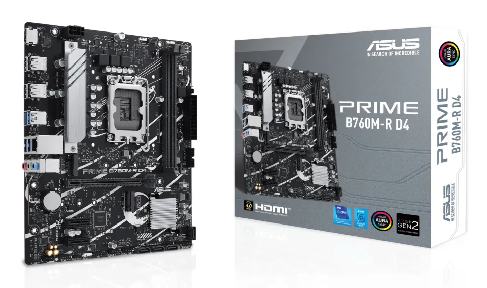 ASUS MB Sc LGA1700 PRIME B760M-R D4, Intel B760, 2xDDR4, 1xHDMI, mATX