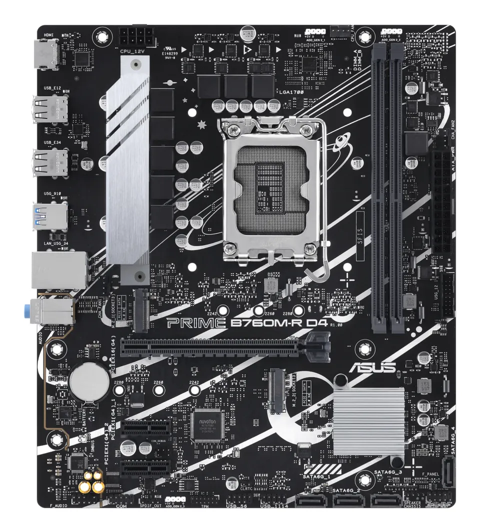 ASUS MB Sc LGA1700 PRIME B760M-R D4, Intel B760, 2xDDR4, 1xHDMI, mATX