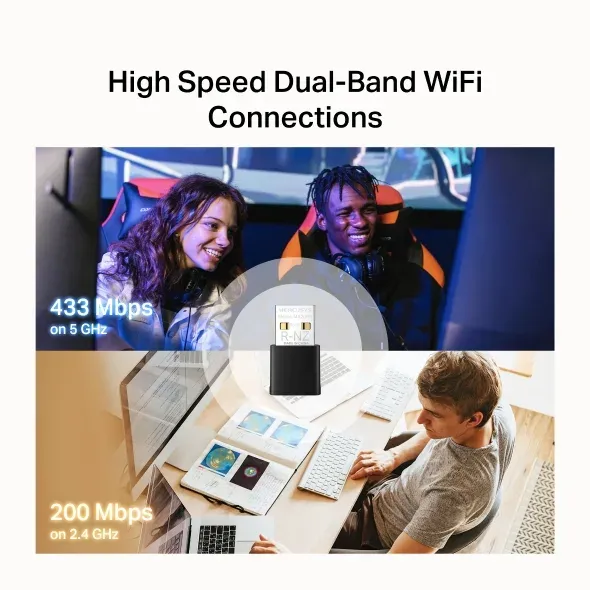 TP-Link Mercusys MA20NB AC650 Nano Wi-Fi Bluetooth USB Adaptér