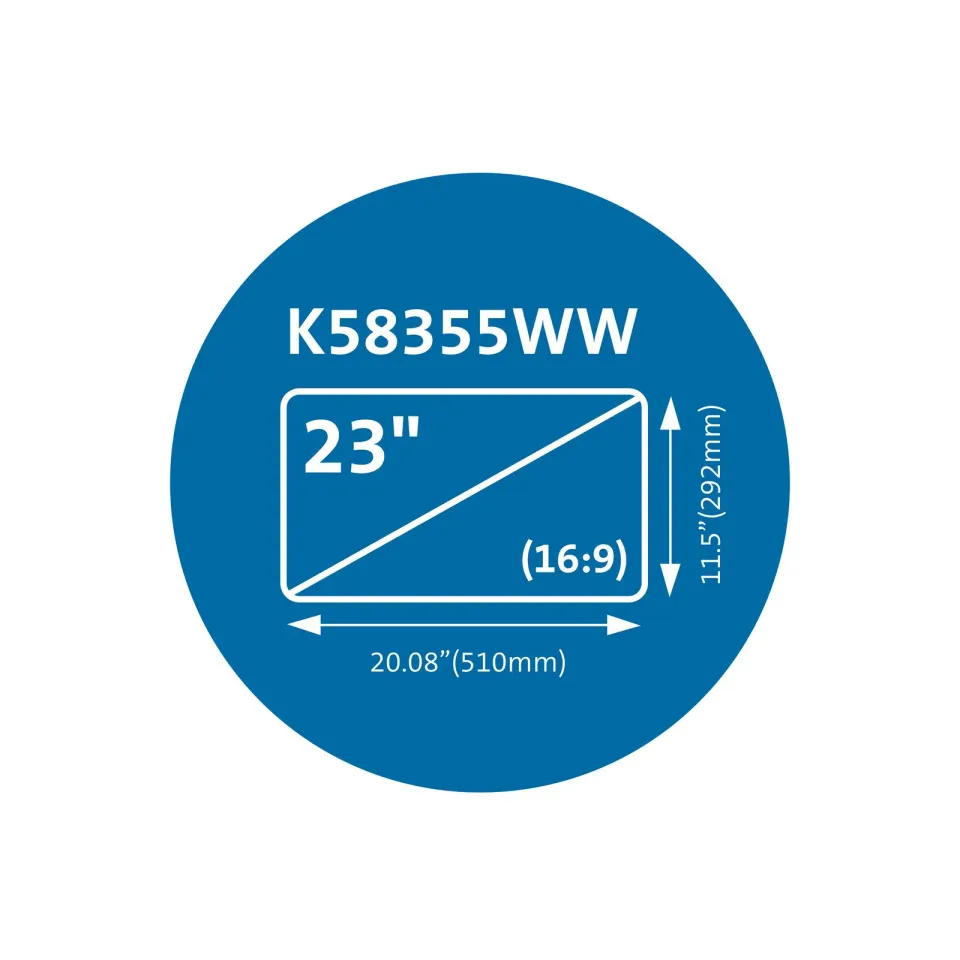 Kensington MagPro pro monitor 23“ (16:9), dvousměrný, magnetický, odnímatelný