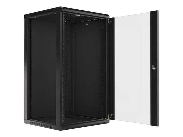 LANBERG 19" RACKOVÁ SKŘÍŇ PRO MONTÁŽ NA STĚNU 22U/600X600 (FLAT PACK) ČERNÁ V2